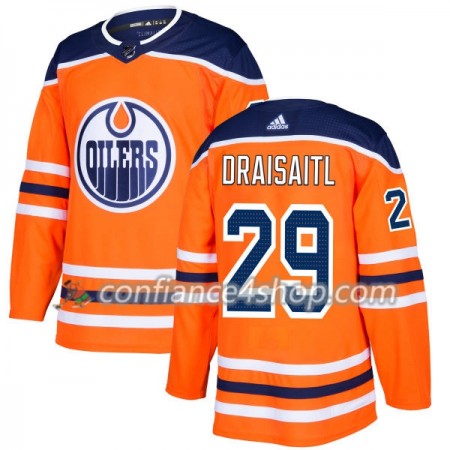 Adidas Maillot de Hockey Edmonton Oilers Leon Draisaitl 29 2017-2018 Orange Authentic - Homme